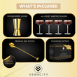 Load image into Gallery viewer, Premium luxury coupe cocktail glasses by Vemacity, elegant set of 4 with bar accessories and gift box