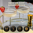 Load image into Gallery viewer, Coupe cocktail glasses with champagne being poured, luxury barware set
