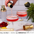 Load image into Gallery viewer, Champagne coupe glasses with strawberries, handmade glassware set