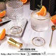 Load image into Gallery viewer, Vemacity embossed crystal gin glasses in luxury gift box, perfect cocktail gift set for gin lovers