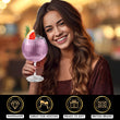 Load image into Gallery viewer, Vemacity embossed crystal gin glasses with gold rim, perfect for cocktails, gin and tonic, and home bar entertaining