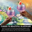 Load image into Gallery viewer, toasting with Vemacity ripple copa gin glasses filled with cocktails, perfect glassware for entertaining