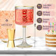 Load image into Gallery viewer, 18th birthday gin glass with gold rim and cocktail accessories gift set