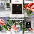 Load image into Gallery viewer, Vemacity ripple copa gin glasses gift set including premium bar spoon, copper straws, cocktail jigger and recipe e-book