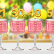 Load image into Gallery viewer, Personalised milestone birthday gin glasses set with gold rims โ ages 18, 21, 30, 40, 50 and 60 โ elegant gift with bar accessories.