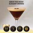 Load image into Gallery viewer, Close-up of Vemacity ribbed martini glass with gold rim, elegant handmade design for hosting and gifting.
