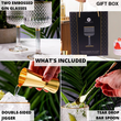 Load image into Gallery viewer, Set of two Vemacity embossed crystal gin glasses with gold rim, luxury cocktail glassware for gin and tonic