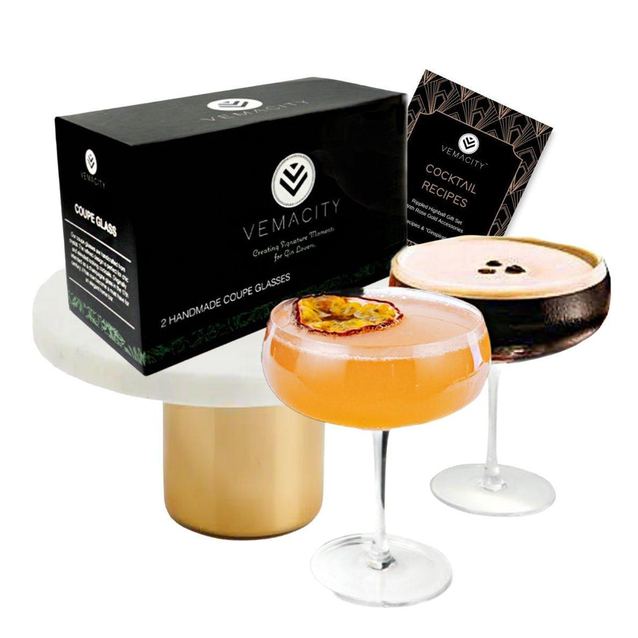 Elegant Handmade Coupe Cocktail Glasses - Vemacity