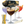 Load image into Gallery viewer, Set of four Nick and Nora glasses with gold rim, filled with colorful cocktails, shown with gold jigger, picks, and luxury Vemacity gift box.
