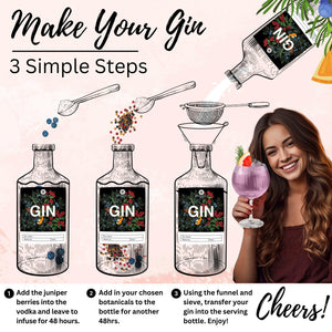 The Signature Edition Gin Making Kit with Gold Bar Accessories - Vemacity